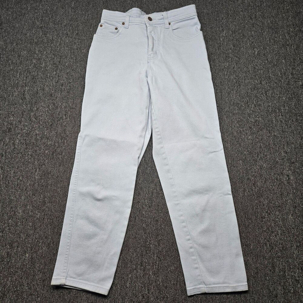 VINTAGE Bill Blass Women’s Jeans 4P Baby Blue Straight Leg Easy Fit Petite Pants